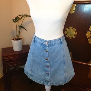 Button Up/Front Denim Skirt